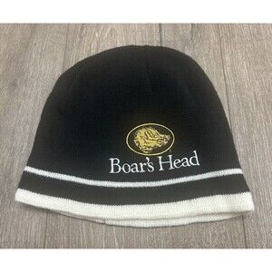 Boar’s Head Knit Beanie Hat Embroidered Logo
